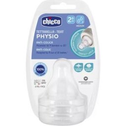 Chicco Tetina P5 Silicone 2 Meses+ Regulável x2