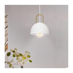 Eglo 99695 - Candelabro suspenso CALMANERA 1xE27/40W/230V branco