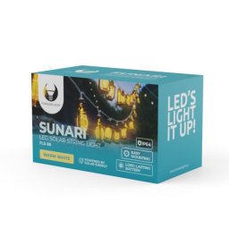 Corrente de Iluminação 6.5m com 30 Lanternas Led FLS-86 e Painel Solar 600mAh Forever Light