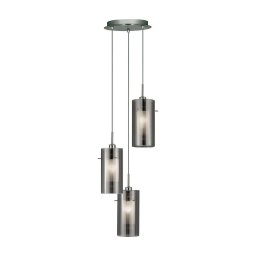 Searchlight 2300-3SM - Candeeiro suspenso DUO 3xE14/60W/230V antracite