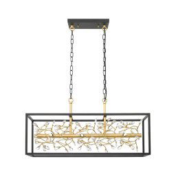 Zuma Line P0578-06C-P7TF - Candeeiro suspenso SPRING 6xG9/33W/230V preto/dourado