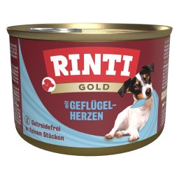 12x185g Gold coração de aves Rinti comida húmida cães