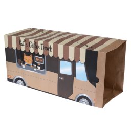Túnel de papel TIAKI Coffee Truck para gatos 60x22x27 cm