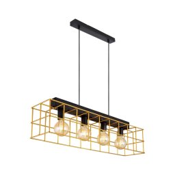 Globo 15530B-4H - Candelabro suspenso MERRIL 4xE27/60W/230V