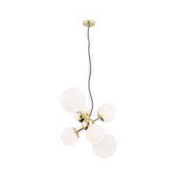 Argon 2532 - Candelabro suspenso SATELITE 6xE27/15W/230V dourada