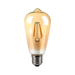 Lâmpada LED FILAMENT AMBER ST64 E27/8W/230V 2200K