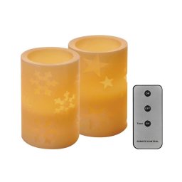 CONJUNTO 2x Decoração de Natal LED 2xLED/2x2AA + controlo remoto