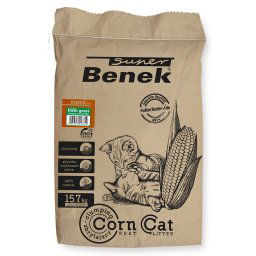 Super Benek Corn Cat Fresh Grass areia vegetal aglomerante gatos 25l