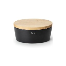 Continenta C3730 - Caixa para pão com tampa 30x23 cm preta/seringueira
