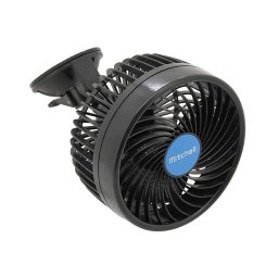 Ventoinha para automóvel com ventosa 9W/12V preto