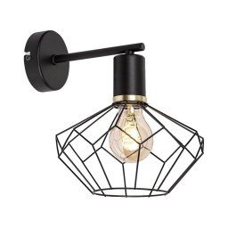 Rabalux 71064 - Iluminação de parede FRAN 1xE27/40W/230V diâmetro 20 cm preto