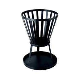Lareira portátil a lenha 50x35 cm preto