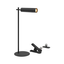 Lâmpada de mesa LED dimmável magnética 3W 5V 4000K 1500mAh preta
