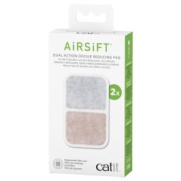 2 unidades almofada redutora de odores Catit Airsift Dual Action acessórios para gatos