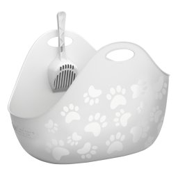 LitterLocker® caixa de areia aberta branco gatos