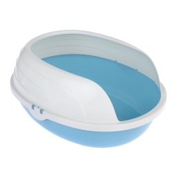 TIAKI Cobby Caixa de areia para gatos branca / azul