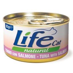 6x85g Alimento húmido para gatos LifeCat Adult atum e salmão
