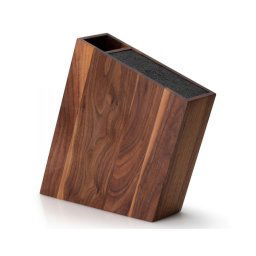 Continenta C4251- Suporte para facas com inserção flexível e compartimento 31x8x24,5 cm de nogueira