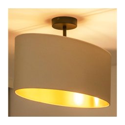 Duolla - Candeeiro integrado OVAL VEGAN 1xE27/15W/230V creme