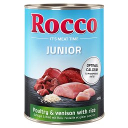 6x400g Rocco Junior Aves com veado e arroz