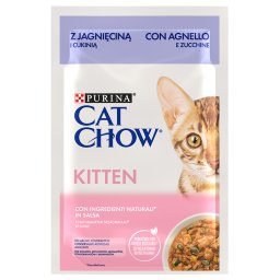 52x85g Kitten cordeiro e curgete Cat Chow comida húmida para gatos