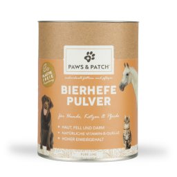 2x250g Levedura de cerveja em pó PAWS & PATCH suplemento para cães e gatos
