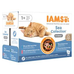 24x85g pack mar molho Adult IAMS Delights saquetas gatos