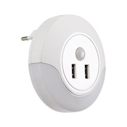 Rabalux 76012 - Luz Noturna LED DEMBO com sensor, 13,9W, 230V, tomada