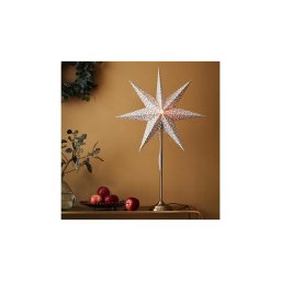 Markslöjd 705310 - Decoração de Natal BAROQUE 1xE14/25W/230V 65 cm branco/cromado