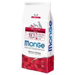 7,5 kg Monge Super Premium Adult Mini Chicken alimento seco para cães