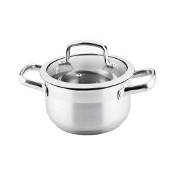 Lamart - Panela com tampa de aço inoxidável de 18 cm
