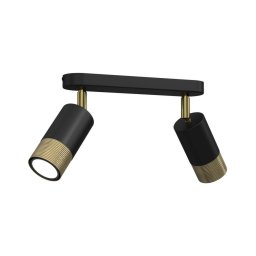 Foco LINK 2xGU10/8W/230V preto/latão