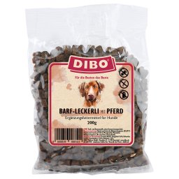 2x200g cavalo BARF Dibo snack para cães