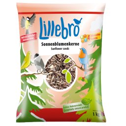 1kg sementes de girassol Lillebro comida para aves selvagens