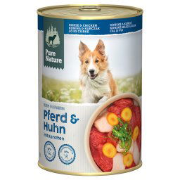 6x400g cavalo e frango Adult Pure Nature omida húmida para cães