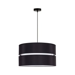 Duolla - Candeeiro suspenso DUO 1xE27/15W/230V diâmetro 40 cm preto/branco