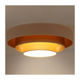 Duolla - Iluminação de teto LED LUNETA LED/26W/230V diâmetro 60 cm 4000K creme/dourado