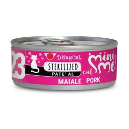 12x85g porco Mini-Me Sterilised Disugual comida húmida gatos