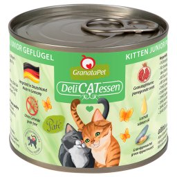 24x200g Kitten aves DeliCatessen GranataPet comida húmida para gatos