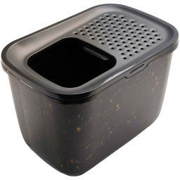 Savic Hop In Marble Caixa de areia para gatos, cor: preto-dourado