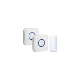 CONJUNTO 2x Campainhas Sem Fios Plug-in cinético 230V branco