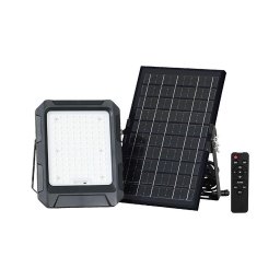 Refletor solar LED 10W 3,7V IP65 4000K preto s DO