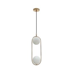 Candeeiro suspenso CORDEL 2xG9/28W/230V dourado