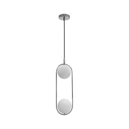 Candeeiro suspenso CORDEL 2xG9/28W/230V cromado brilhante