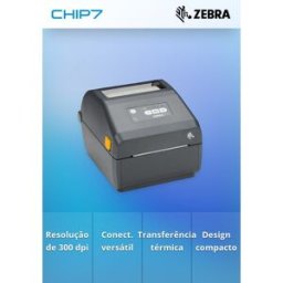 Impressora de transferência térmica Zebra ZD421 300 dpi com USB, host USB, slot de conectividade modular e BTLE5