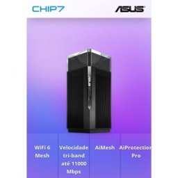 Router ASUS Mesh ZenWiFi Pro XT12 AX11000 Tri-Band WiFi 6 Pack-1 Preto