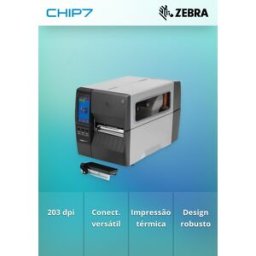 Impressora de Etiquetas Zebra ZT231 4 203 dpi térmica direta USB Ethernet BTLE