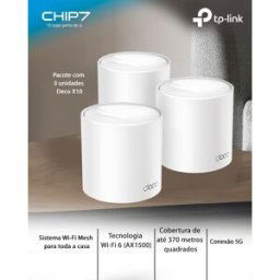Router TP-Link AX1500 Whole Home Mesh Wi-Fi System 6 5G - Deco X10 (Pack 3)