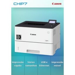 Canon LBP-325x - Impressora laser monocromática, Velocidade de impressão até 43 ppm em A4 e 65 ppm em A5, Ligação Ethernet, Ecrã LCD intuitivo, Ligação USB de alta velocidade