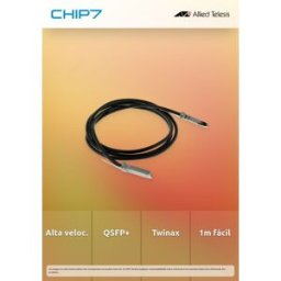 Allied Telesis Cabo de conexão direta Quad SFP+ (QSFP+), Twinax, 1m (0 a 70°C)